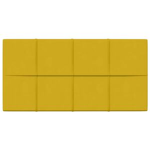 vidaXL Cabecero de Pared 12 uds. Amarillo Terciopelo