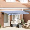vidaXL Toldo Retr&aacute;ctil Azul 400 x 200 cm tela