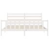 vidaXL Estructura de cama sin colch&oacute;n madera maciza blanca 200x200 cm