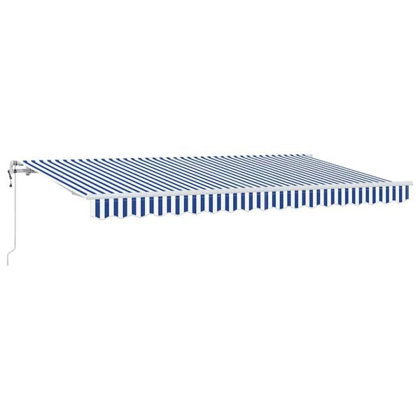 vidaXL Toldo Retr&aacute;ctil Azul y 350 x 200 cm Poli&eacute;ster y Aluminio