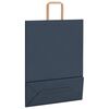 vidaXL Bolsas de papel con asas 250 uds azul 32x12x42 cm