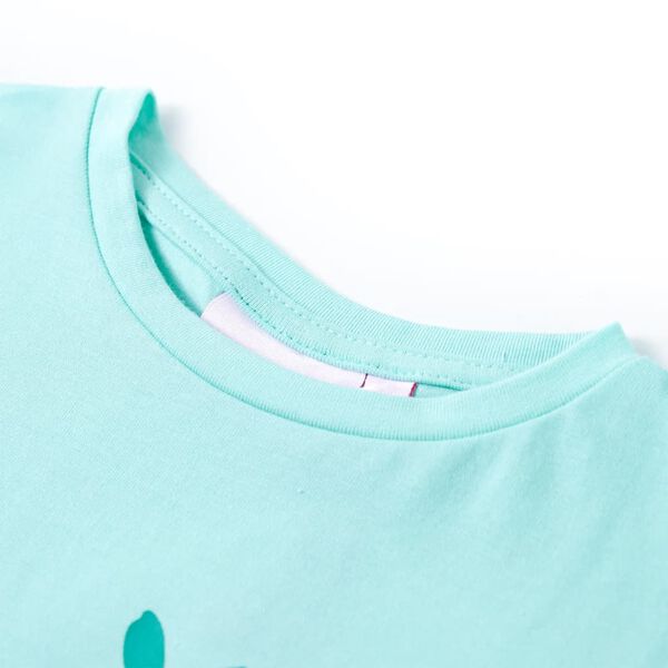 Camiseta infantil menta claro 104