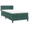 vidaXL Cama box spring con colch&oacute;n terciopelo verde oscuro 80x220 cm