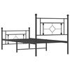 vidaXL Estructura cama sin colch&oacute;n con estribo metal negro 90x190 cm