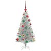 vidaXL &Aacute;rbol de Navidad con 150 LED con soporte Plateado 120 cm PET