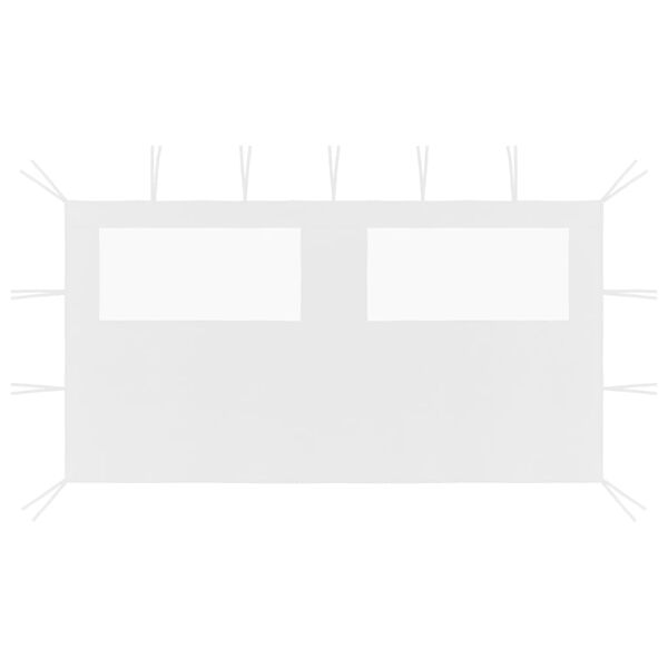 vidaXL Pared lateral de cenador con ventanas blanco 4x2 m