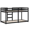 vidaXL Litera de madera maciza de pino negro 90x190 cm