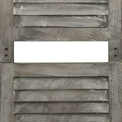 vidaXL Biombo de 6 paneles de madera maciza gris 214x166 cm