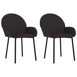 vidaXL Sillas de comedor 2 unidades cuero sint&eacute;tico negro