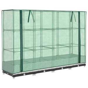 vidaXL Arriate con cubierta invernadero aspecto rat&aacute;n 160x40x123 cm