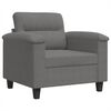 vidaXL Sill&oacute;n de tela microfibra gris oscuro 60 cm