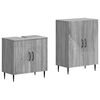 vidaXL Juego de gabinete de ba&ntilde;o de 2 piezas HAARLEM Sonoma gris