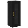 vidaXL Aparador alto 2 pcs Roble Negro Cristal