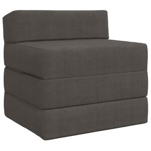 vidaXL Sof&aacute; Cama Plegable Gris oscuro 200 x 70 x 15 cm Tela de Pana