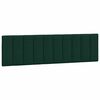 vidaXL Estructura de cama con LED sin colch&oacute;n Hanko terciopelo verde oscuro 180x200cm