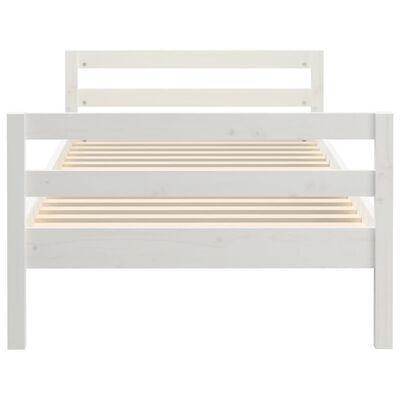 vidaXL Estructura de cama madera maciza de pino blanco 90x200 cm