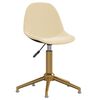 vidaXL Sillas de comedor giratorias 2 uds terciopelo crema