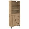 vidaXL Aparador alto Roble artisan 69,5 x 34 x 180 cm