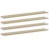 vidaXL Estantes de pared 4 unidades blanco y roble Sonoma 100x9x3 cm