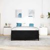 vidaXL Estructura de cama con colch&oacute;n Negro 140 x 190 cm tela