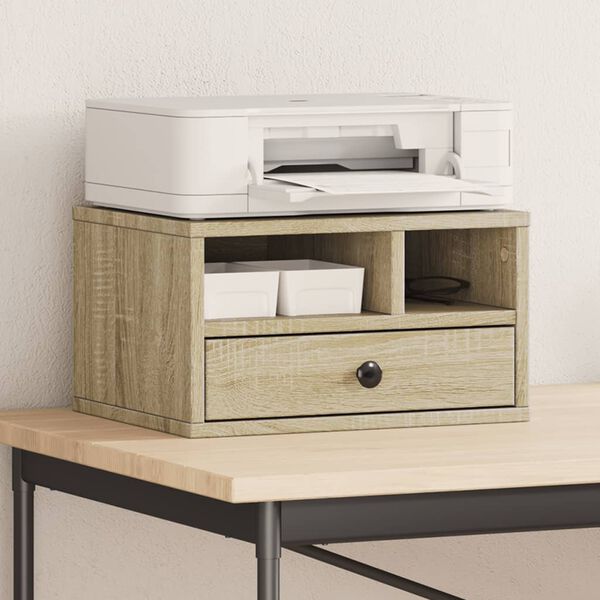 vidaXL Soporte impresora madera ingenier&iacute;a roble Sonoma 40x32x22,5 cm