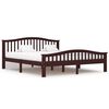 vidaXL Estructura cama sin colch&oacute;n madera pino marr&oacute;n oscuro 180x200cm
