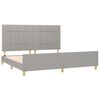vidaXL Cama sin colchón tela gris claro 200x200 cm
