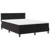 vidaXL Cama Box Spring LED con colch&oacute;n Negro 140 x 200 cm Terciopelo