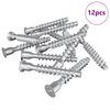 vidaXL Tornillos Confirmat 12 pcs Plateado Metal