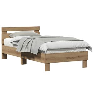 vidaXL Estructura de cama Roble artisan 193 x 95 x 88 cm