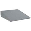 vidaXL Almohada en forma de cu&ntilde;a Liso Gris 69 x 64 x 19 cm