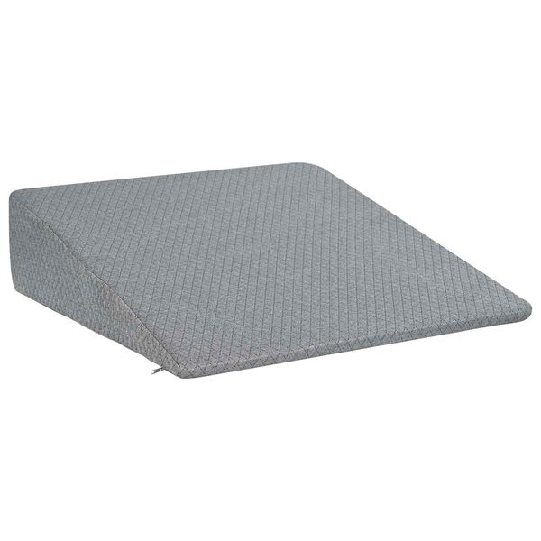vidaXL Almohada en forma de cu&ntilde;a Liso Gris 69 x 64 x 19 cm