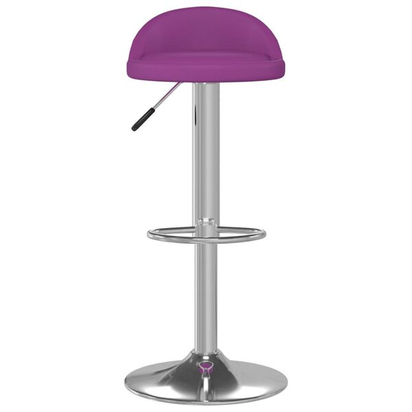 vidaXL Taburete de cocina de cuero sint&eacute;tico morado