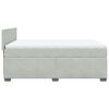 vidaXL Cama box spring con colch&oacute;n terciopelo gris claro 160x200 cm