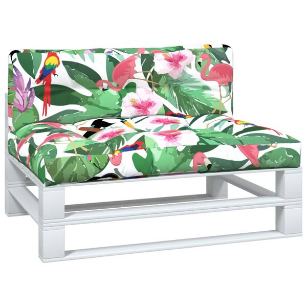 vidaXL Cojines para sof&aacute; de palets 2 piezas tela multicolor