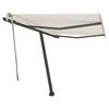 vidaXL Toldo de pie retráctil manual crema 350x250 cm