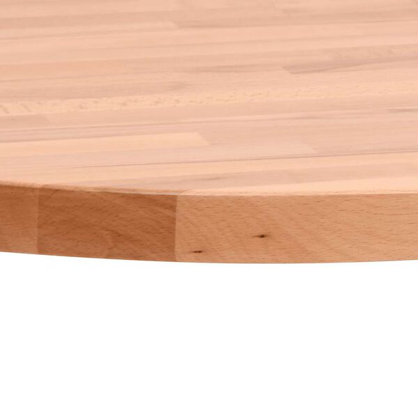 vidaXL Tablero redondo de madera maciza de haya &Oslash;50x4 cm