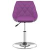vidaXL Sillas de comedor giratoria 2 uds cuero sint&eacute;tico morado blanco
