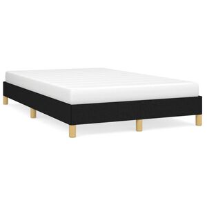 vidaXL Estructura de cama sin colch&oacute;n tela negro 120x190 cm