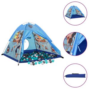 vidaXL Tienda de juegos para ni&ntilde;os con 250 bolas azul 120x120x90 cm