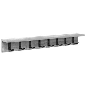 vidaXL Perchero de pared Gris Sonoma 80 x 10,5 x 10,5 cm