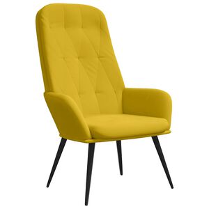 vidaXL Sill&oacute;n de relax de terciopelo amarillo mostaza