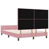 vidaXL Cama tipo Box Spring con cabecera Rosa 140 x 200 cm Terciopelo