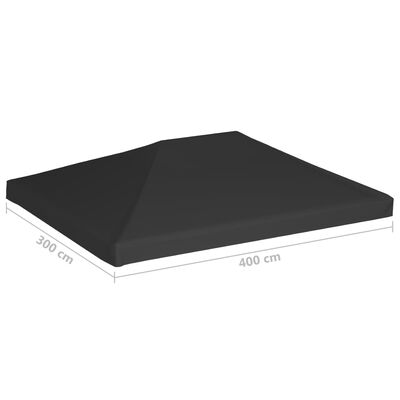 vidaXL Toldo de cenador 270 g/m² 4x3 m negro