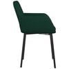 vidaXL Sillas de comedor 2 unidades terciopelo verde oscuro
