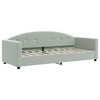vidaXL Sof&aacute; cama sin colch&oacute;n terciopelo gris claro 80x200 cm