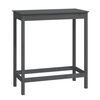 vidaXL Mesa alta de bar de madera maciza de pino gris 100x50x110 cm