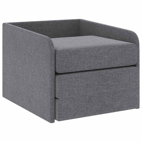 vidaXL Sillón convertible tela gris claro