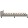 vidaXL Estructura de cama sin colch&oacute;n terciopelo gris claro 120x200 cm