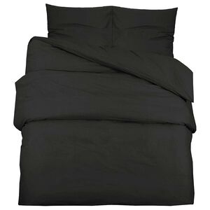 vidaXL Juego de funda n&oacute;rdica algod&oacute;n negro 140x200 cm